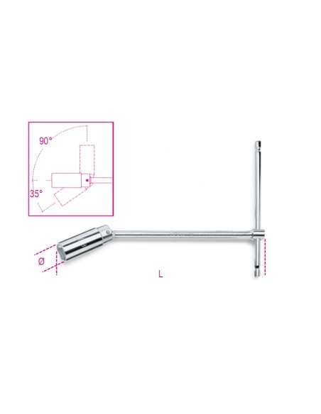 Chiavi a T con bussola snodata per candele d’accensione