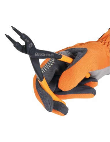 Pinza per anelli seeger esterni a becchi dritti