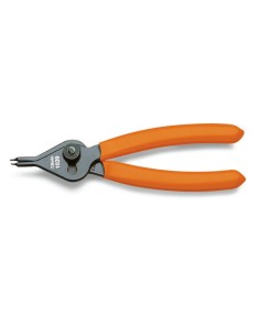 Pinza reversibile a becchi diritti per anelli elastici di sicurezza per fori e a