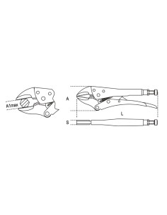 Pinza regolabile autobloccante ganascia oscillante 2
