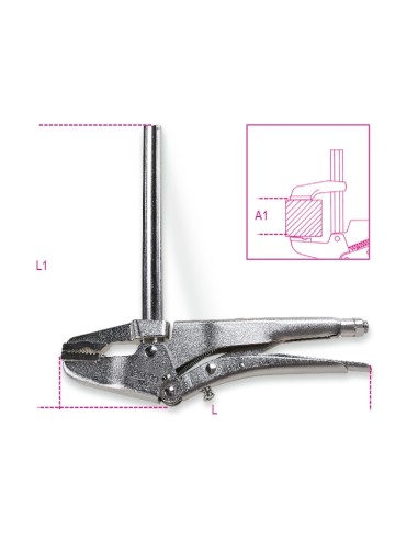 Pinze regolabili autobloccanti con una ganascia parallela mobile
