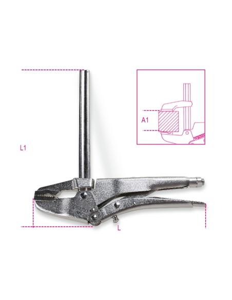 Pinze regolabili autobloccanti con una ganascia parallela mobile Pinze regolabili autobloccanti con una ganascia parallela mobile