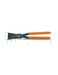 Pinza a becchi larghi diritti per lattonieri manici ricoperti in PVC