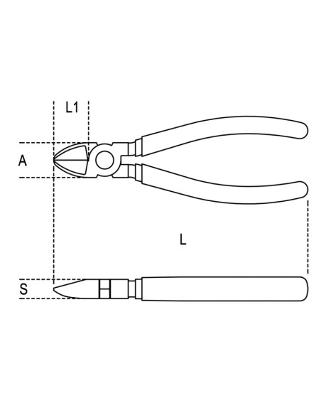 Tronchesi a taglienti diagonali con impugnatura bimateriale Tronchesi a taglienti diagonali con impugnatura bimateriale