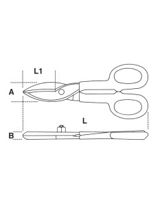 Cesoie modello americano lame larghe diritte 2