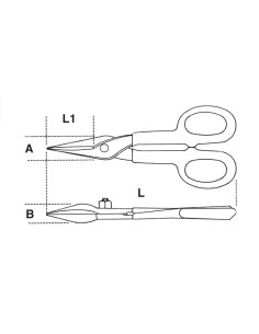 Cesoie modello americano lame strette diritte 2