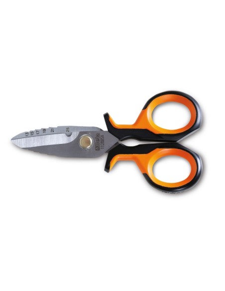 Forbici per elettricisti con profili a fresa graduata in acciaio inossidabile Forbici per elettricisti con profili a fresa graduata in acciaio inossidabile