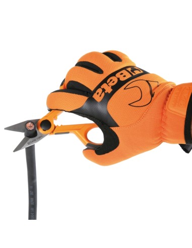 Forbici per elettricisti lame dritte in acciaio inossidabile con microdentatura,