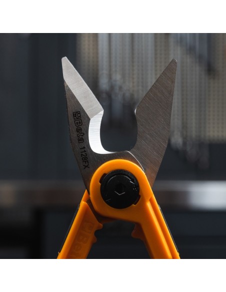 Forbici per elettricisti lame dritte in acciaio inossidabile con microdentatura, Forbici per elettricisti lame dritte in acciaio inossidabile con microdentatura,