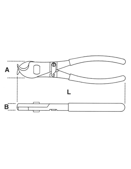 Tagliacavi manici ricoperti con 2 strati di PVC antiscivolo per taglio di cavi i Tagliacavi manici ricoperti con 2 strati di PVC antiscivolo per taglio di cavi i