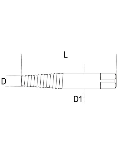 Estrattori conici per viti e prigionieri destrorsi danneggiati in acciaio legato