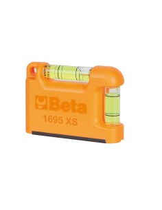 Livella tascabile con base a "V" magnetica in alluminio profilato 2 fiale infran