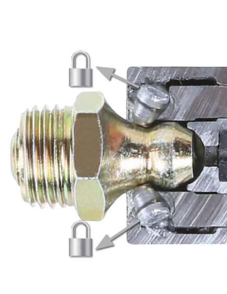 Testina per ingrassaggio autobloccante a 6 spilli 