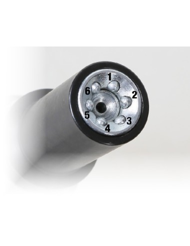 Testina per ingrassaggio autobloccante a 6 spilli 