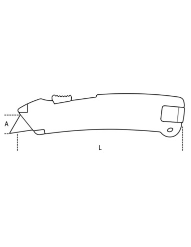 Cutter a lama retrattile di sicurezza fornito con 2 lame