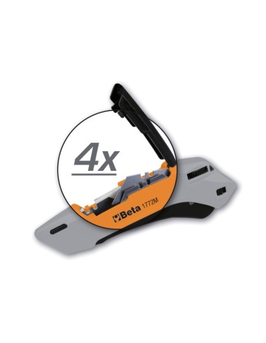 Cutter a lama retrattile di sicurezza fornito con 4 lame