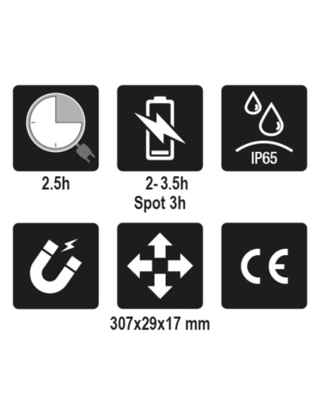 Lampada sottile a 3 LED snodata ricaricabile Lampada sottile a 3 LED snodata ricaricabile