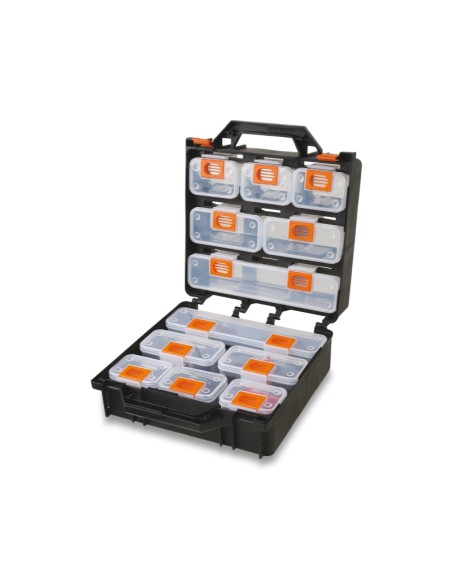 Valigia organizer con 12 vaschette asportabili, vuota Valigia organizer con 12 vaschette asportabili, vuota