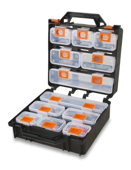 Valigia organizer con 12 vaschette asportabili, vuota Valigia organizer con 12 vaschette asportabili, vuota