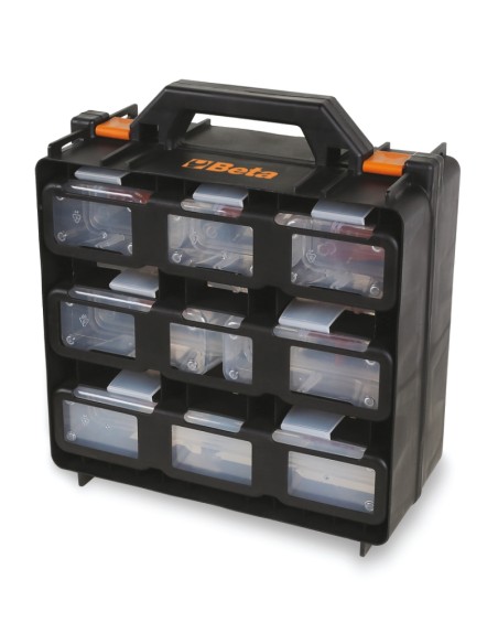 Valigia organizer con 12 vaschette asportabili, vuota Valigia organizer con 12 vaschette asportabili, vuota