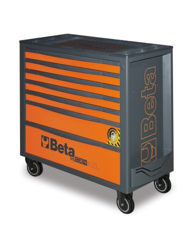 Cassettiera porta attrezzi 7 cassetti, con sistema antiribaltamento, modello lun