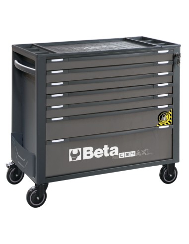 Cassettiera porta attrezzi 7 cassetti, con sistema antiribaltamento, modello lun