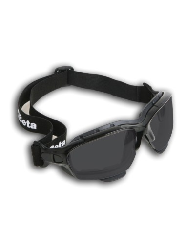 Occhiali di protezione con lenti in policarbonato scuro