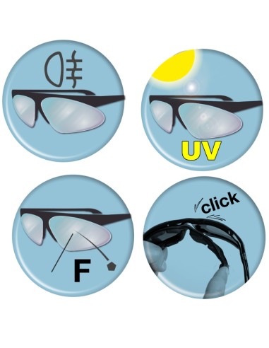 Occhiali di protezione con lenti in policarbonato scuro