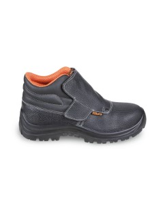Scarpe alte stringate in pelle idrorepellente con rapido sfilamento e patella di