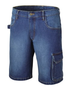 Bermuda jeans da lavoro elasticizzati