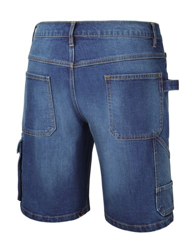 Bermuda jeans da lavoro elasticizzati