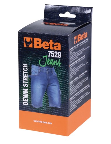 Bermuda jeans da lavoro elasticizzati