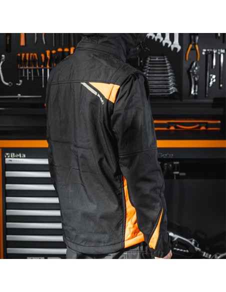 Giacca softshell con cappuccio e maniche staccabili