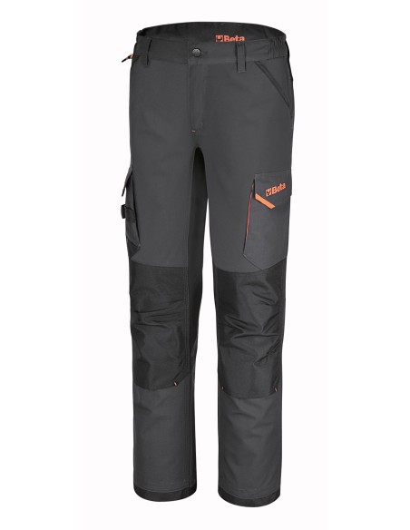 Pantaloni da lavoro multitasche con inserti in tessuto elasticizzato Pantaloni da lavoro multitasche con inserti in tessuto elasticizzato