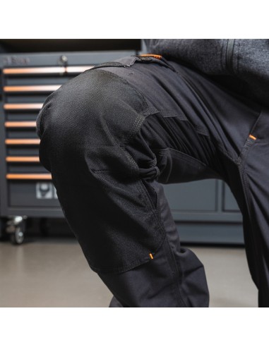 Pantaloni da lavoro multitasche con inserti in tessuto elasticizzato