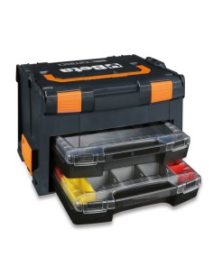 Valigetta portautensili COMBO in ABS vuota con 2 cassette portaminuteria traspor 2