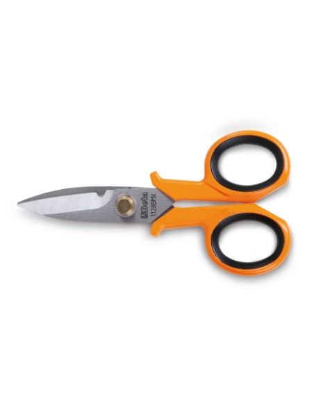 Forbici per elettricisti lame diritte in acciaio inossidabile con microdentatura