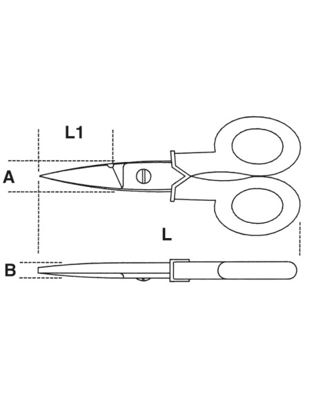 Forbici per elettricisti lame diritte in acciaio inossidabile con microdentatura