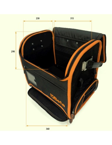 Trolley portautensili in tessuto tecnico per elettricisti