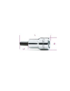 Chiavi a bussola maschio esagonale con attacco quadro femmina 3/8" cromate - ins 2