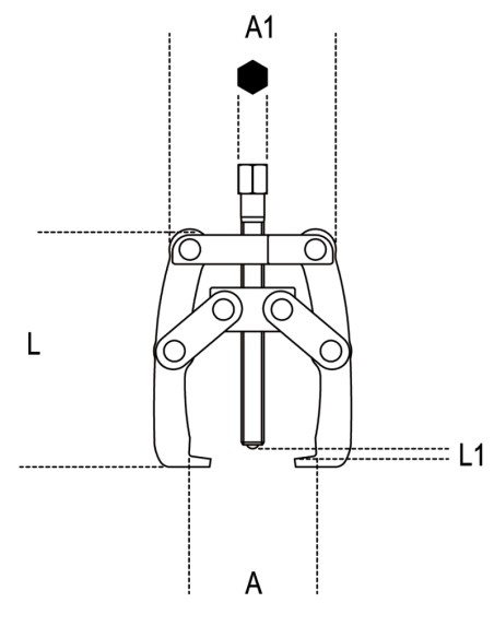 Estrattore autoserrante a due griffe Estrattore autoserrante a due griffe