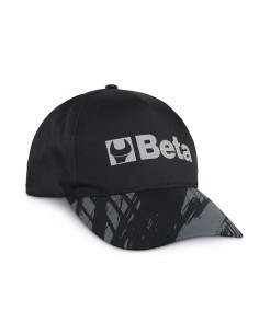 Cappellino Beta nero, design classico con visiera curva
