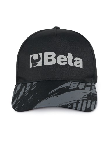 Cappellino Beta nero, design classico con visiera curva