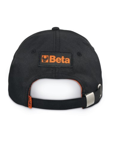 Cappellino Beta nero, design classico con visiera curva