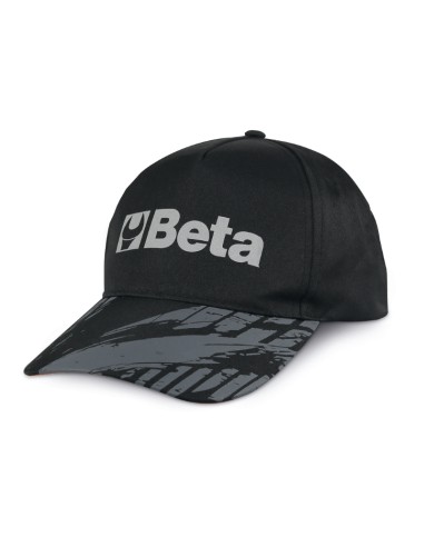 Cappellino Beta nero, design classico con visiera curva
