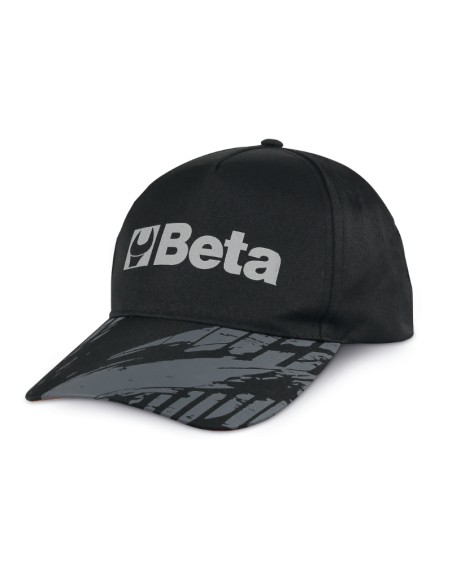 Cappellino Beta nero, design classico con visiera curva Cappellino Beta nero, design classico con visiera curva