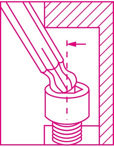 Serie di 9 chiavi maschio esagonale piegate colorate con un'estremità sferica