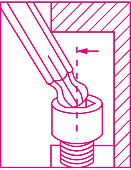 Serie di 9 chiavi maschio esagonale piegate colorate con un'estremità sferica Serie di 9 chiavi maschio esagonale piegate colorate con un'estremità sferica