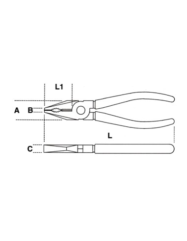 Pinza universale isolata cromata 