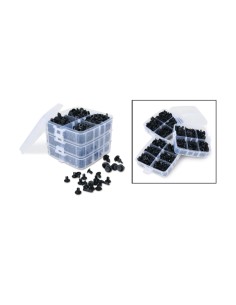 Assortimento 625 clips in plastica